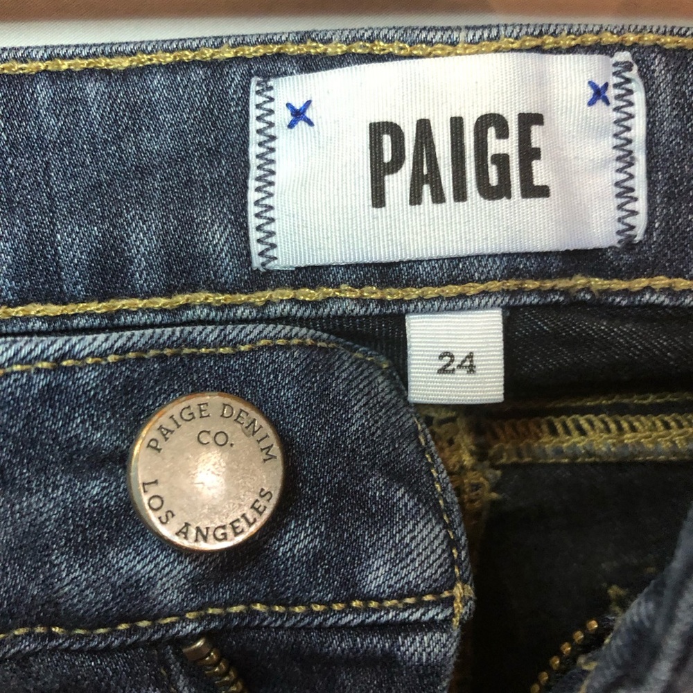 24 PAIGE Verdugo Ankle Dark Wash Skinny Jeans